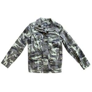 Love Tree Camo Jacket Green Camouflage Cotton Coat Junior’s Women’s Size Medium